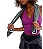 Free People FP Movement All Clear V-Neck Sleeveless Cropped Cami, Color:Deep Mulberry - Image 6