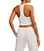 Free People FP Movement All Clear V-Neck Sleeveless Cropped Cami, Color:White - Image 2