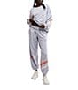 Free People FP Movement All Star Logo Mid-Rise Slouchy Cinched Hem Sweatpants, Color:Steel Sport - Image 4