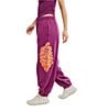 Free People FP Movement Coordinating All Star Mid Rise Slouchy Oversized Sweatpants, Color:Mulberry Combo - Image 3
