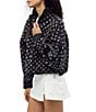 FP Movement Birdseye Printed Mountain High 1/2 Zip High Neck Long Sleeve Fleece Pullover - Image 3