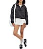 FP Movement Birdseye Printed Mountain High 1/2 Zip High Neck Long Sleeve Fleece Pullover - Image 4