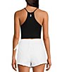 Color:Black - Image 2 - FP Movement Cropped Scoop High Neck Run Tank