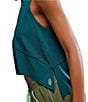 Free People FP Movement Crew Neckline Curved Hem Tempo Tank, Color:Evergreen - Image 4