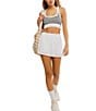 Free People FP Movement Go To Stripe Scoop Neck Raceback Sport Bra, Color:White Combo - Image 4