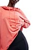 Free People FP Movement Hot Shot Hooded Layer Coddy Long Sleeve Pullover, Color:Hibiscus - Image 4