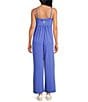 Free People FP Movement Hot Shot Strappy Square Neck Sleeveless Wide Leg Jumpsuit, Color:Pulse - Image 2