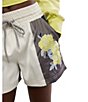 Free People FP Movement In The Ring Floral Paneled Drawstring Shorts, Color:Wild Wind combo - Image 5