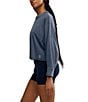 Free People FP Movement Inspire Layer Crew Neckline Long Sleeve Pullover, Color:Midnight Navy - Image 3