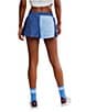 Free People FP Movement Invigorate Color Block Pull-On Shorts, Color:Blue Indigo - Image 2