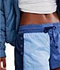 Free People FP Movement Invigorate Color Block Pull-On Shorts, Color:Blue Indigo - Image 5
