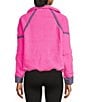 Free People FP Movement Mountain High Half Zip Jacket, Color:Fuchsia Flirt - Image 2