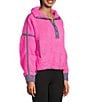 Free People FP Movement Mountain High Half Zip Jacket, Color:Fuchsia Flirt - Image 3