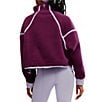 Free People FP Movement Mountain High Half Zip Jacket, Color:Black Cherry Combo - Image 2