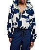 FP Movement Mountain High Wild Horse Printed Half-Zip High Neck Long Sleeve Fleece Pullover - Image 1
