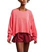Free People FP Movement My Time Long Sleeve Knit Tee, Color:Hibiscus - Image 1