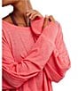 Free People FP Movement My Time Long Sleeve Knit Tee, Color:Hibiscus - Image 5