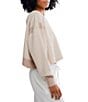 Free People FP Movement My Time Reversible Textured Scoop Neck Long Sleeve Tee, Color:Sandy - Image 3