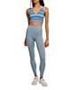 Free People FP Movement Never Better Plunging V Front and Back Cropped Cami, Color:Blueberry Wave Stripe - Image 4