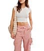 FP Movement Never Better Crew Neck Cap Sleeve Cropped Tee - Image 6