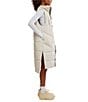 Free People FP Movement On The Move Packable Puffer Sleeveless Knee Length Vest, Color:Muted Beige - Image 3