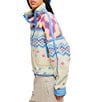 Free People FP Movement Printed Mountain High 1/2 Zip High Neck Long Sleeve Fleece Pullover, Color:Isleknit Spring Meadow - Image 3