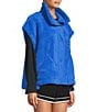 Free People FP Movement Scout It Out Funnelneck Sleeveless Fleece Vest, Color:Light Cobalt - Image 5
