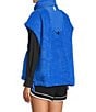 Free People FP Movement Scout It Out Funnelneck Sleeveless Fleece Vest, Color:Light Cobalt - Image 6