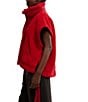 Free People FP Movement Scout It Out Funnelneck Sleeveless Fleece Vest, Color:Cranberry - Image 3