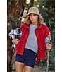 Free People FP Movement Scout It Out Funnelneck Sleeveless Fleece Vest, Color:Cranberry - Image 6