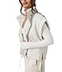 Free People FP Movement Scout It Out Funnelneck Sleeveless Fleece Vest, Color:Birch Tree - Image 3