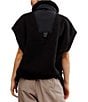 Free People FP Movement Scout It Out Funnelneck Sleeveless Fleece Vest, Color:Black - Image 2