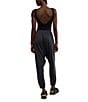 Free People FP Movement Shiny Happy Square Neck Sleeveless Jumpsuit, Color:Black - Image 2