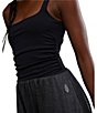 Free People FP Movement Shiny Happy Square Neck Sleeveless Jumpsuit, Color:Black - Image 5