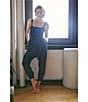 Free People FP Movement Shiny Happy Square Neck Sleeveless Jumpsuit, Color:Black - Image 7