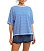 FP Movement Stripe Tackle Crew Neck Short Sleeve Tee - Image 1