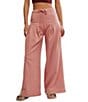Free People FP Movement Studio Siren High Rise Wide Leg Drawstring Pants, Color:Petal - Image 1
