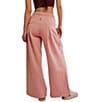 Free People FP Movement Studio Siren High Rise Wide Leg Drawstring Pants, Color:Petal - Image 2