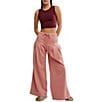 Free People FP Movement Studio Siren High Rise Wide Leg Drawstring Pants, Color:Petal - Image 4
