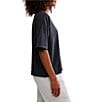 Free People FP Movement Tackle Tee Scoop Neck Short Sleeve Boxy Tee, Color:Black - Image 3