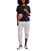 Free People FP Movement Tackle Tee Scoop Neck Short Sleeve Boxy Tee, Color:Black - Image 4