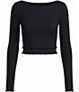 FP Movement Tempo Double Or Nothing Crew Neck Long Sleeve Layered Hem Ribbed Top - Image 6
