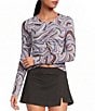 FP Movement Tempo Ruched Abstract Printed Scoop Neck Long Sleeve Top - Image 4