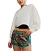 Free People FP Movement Varsity Blues Floral Print Mid Rise Shorts, Color:Floral Camo Combo - Image 6