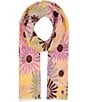 Color:Orchid Pink - Image 1 - Daisy Floral Power Oblong Scarf