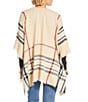 Fraas Exploded Plaid Poncho, Color:Beige - Image 2