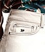 FRANCES VALENTINE Ace Stretch Denim Straight Wide Leg Jeans, Color:White - Image 5