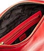 FRANCES VALENTINE Billie Crinkled Leather Sling Bag, Color:Red - Image 3