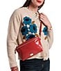 FRANCES VALENTINE Billie Crinkled Leather Sling Bag, Color:Red - Image 5