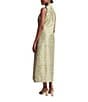FRANCES VALENTINE Carlyle Loop Print Mock Neck Sleeveless Maxi Dress, Color:Green/Oyster - Image 2